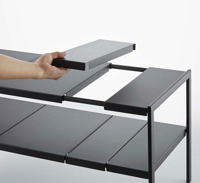 山崎実業 伸縮シンク下ラック 2段 タワー D30 ブラック 4903208049498 【品番：04949】●