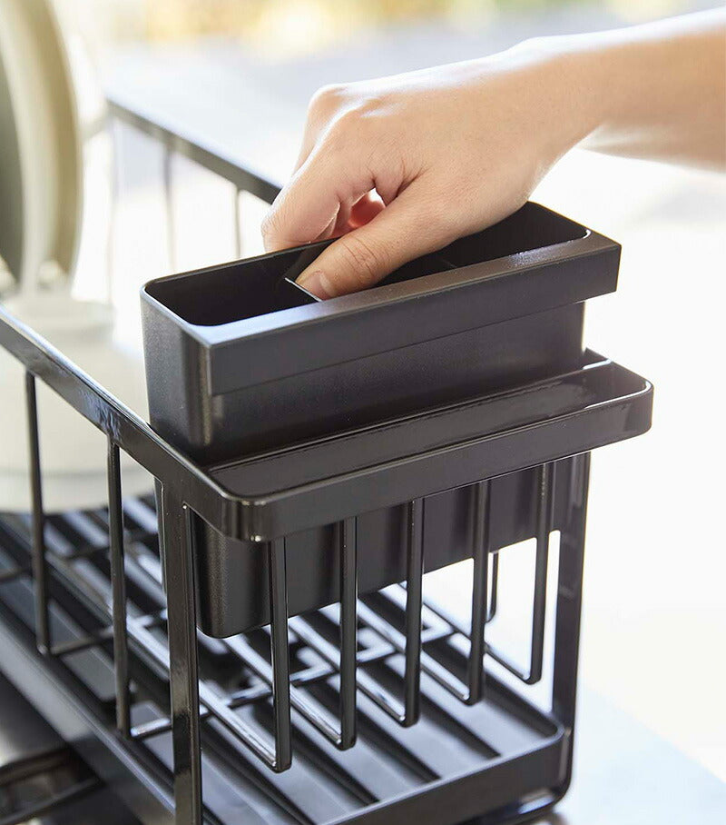 山崎実業 スリムツーウェイ水切りワイヤーバスケット タワー ブラック 4903208050692 【品番：05069】