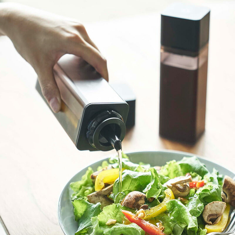 山崎実業 詰め替え用調味料ボトル タワー ブラック 4903208048439 【品番：04843】