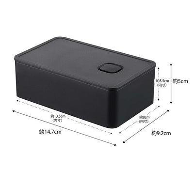 山崎実業 バルブ付き密閉バターケース タワー ブラック 4903208048224 【品番：04822】