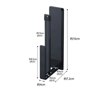 山崎実業 マグネットキッチントレーホルダー タワー 2個組 ブラック 4903208050517 【品番：05051】