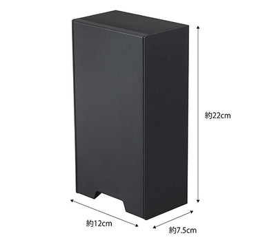 山崎実業 ツーウェイマスク収納ケース タワー スリム ブラック 4903208049559 【品番：04955】