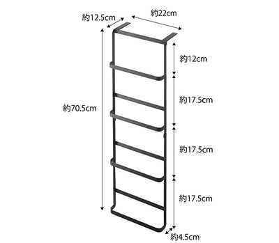 山崎実業 下駄箱扉&引っ掛け式スリッパラック タワー ブラック 4903208048958 【品番：04895】