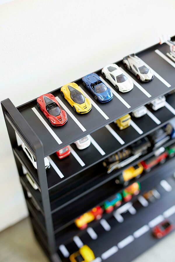 山崎実業 ミニカー&レールトイラック タワー ブラック 4903208050197 【品番：05019】●