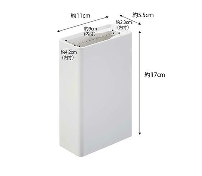 山崎実業 流せるトイレブラシスタンド タワー ホワイト 4903208048552 【品番：04855】