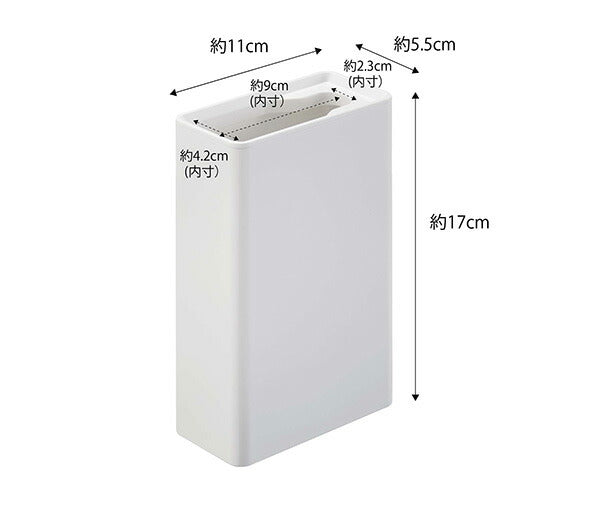 山崎実業 流せるトイレブラシスタンド タワー ホワイト 4903208048552 【品番：04855】