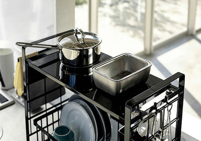 山崎実業 シンク上伸縮システムラック用 トレー タワーL ブラック 4903208043731 【品番：04373】●