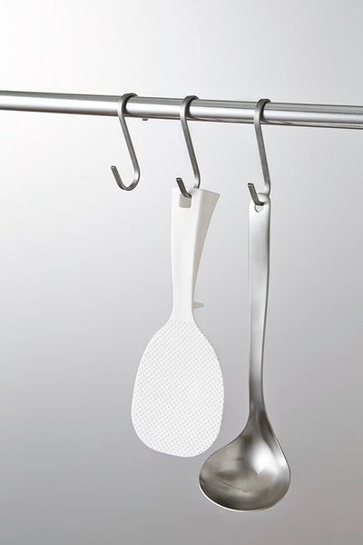 山崎実業 立って置ける しゃもじ アクア ホワイト 4903208028929 【品番：02892】