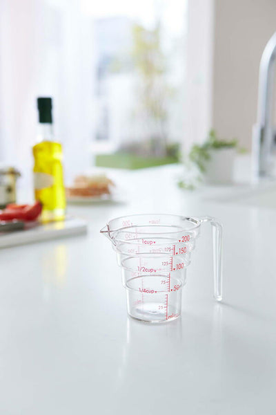 山崎実業 電子レンジ対応 段々計量カップ 200ML クリア 4903208026994 【品番：02699】