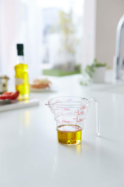 山崎実業 電子レンジ対応 段々計量カップ 200ML クリア 4903208026994 【品番：02699】