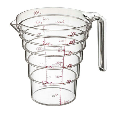山崎実業 電子レンジ対応 段々計量カップ 500ML クリア 4903208027007 【品番：02700】