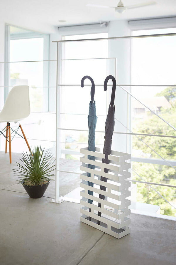 山崎実業 かさたて ブリック ワイド ホワイト 4903208023603 【品番：02360】