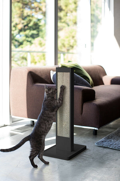山崎実業 猫の爪とぎスタンド タワー ブラック 4903208042130 【品番：04213】