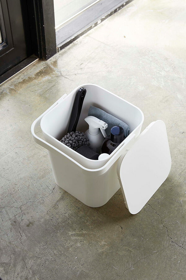 山崎実業 フタ付バケツ タワー 12L ホワイト 4903208042086 【品番：04208】●