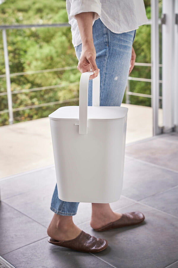 山崎実業 フタ付バケツ タワー 12L ホワイト 4903208042086 【品番：04208】●