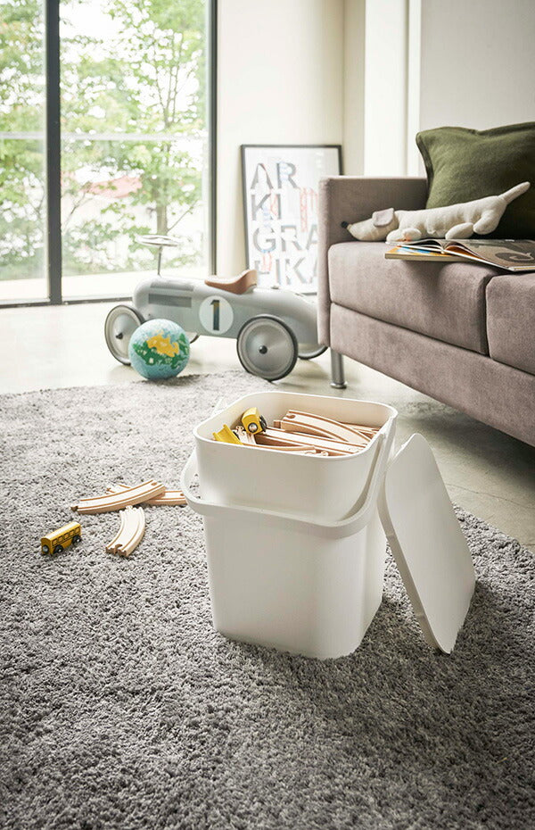 山崎実業 フタ付バケツ タワー 12L ホワイト 4903208042086 【品番：04208】●