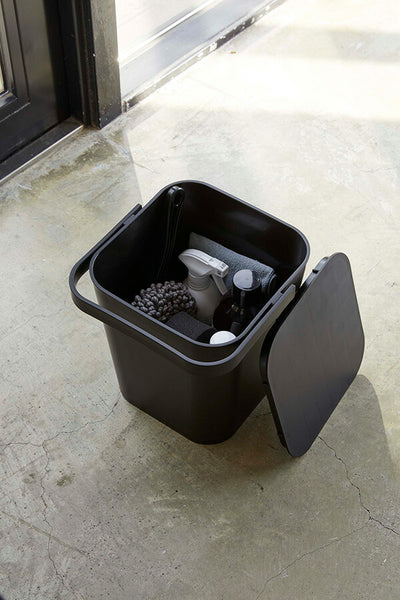 山崎実業 フタ付バケツ タワー 12L ブラック 4903208042093 【品番：04209】●