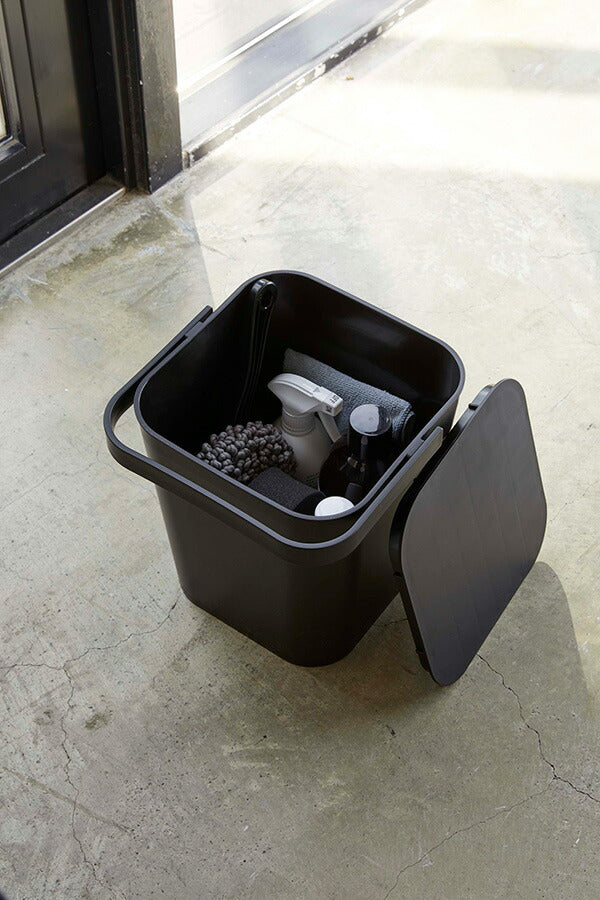 山崎実業 フタ付バケツ タワー 12L ブラック 4903208042093 【品番：04209】●
