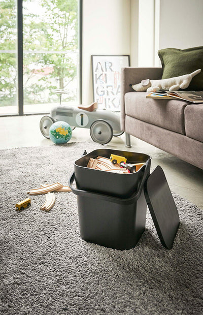 山崎実業 フタ付バケツ タワー 12L ブラック 4903208042093 【品番：04209】●