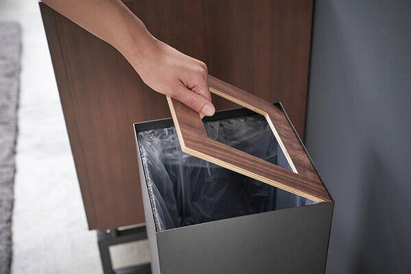 山崎実業 トラッシュカン リン 角型ロング ブラウン 4903208045308 【品番：04530】●