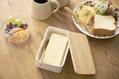 山崎実業 バターケース トスカ ホワイト 4903208039260 【品番：03926】●