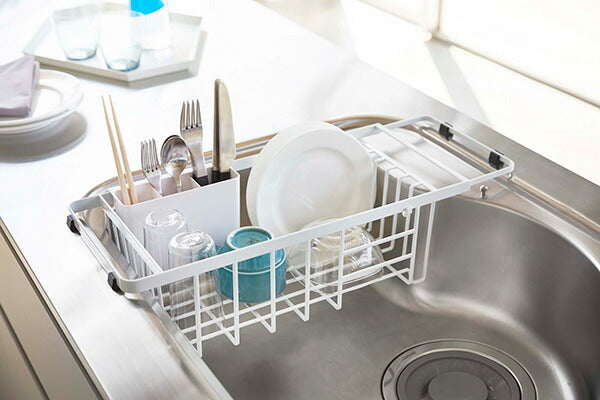 山崎実業 伸縮水切りワイヤーバスケット タワー ホワイト 4903208034920 【品番：03492】●