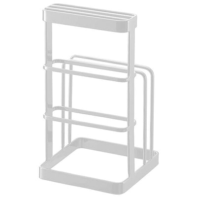 山崎実業 カッティングボード&ナイフスタンド タワー ホワイト 4903208067751 【品番：06775】