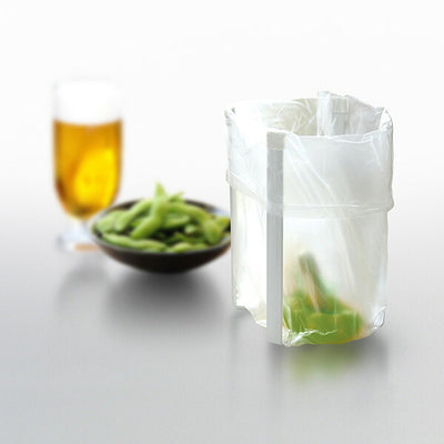 【メール便対応】山崎実業 ポリ袋エコホルダー タワー L ホワイト 4903208031806 【品番：03180】