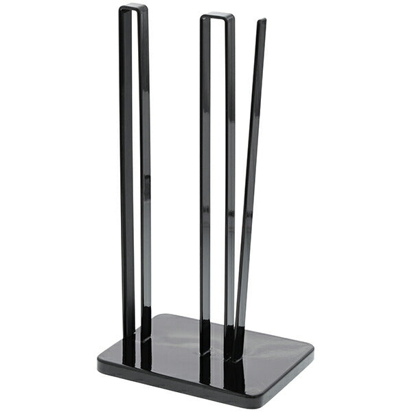 山崎実業 片手で切れるキッチンペーパーホルダー タワー ブラック 4903208032629 【品番：03262】●