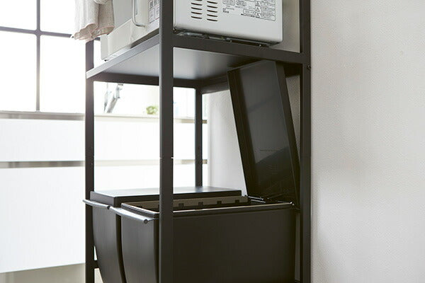 山崎実業 ゴミ箱上ラック タワー ブラック 4903208028608 【品番：02860】●