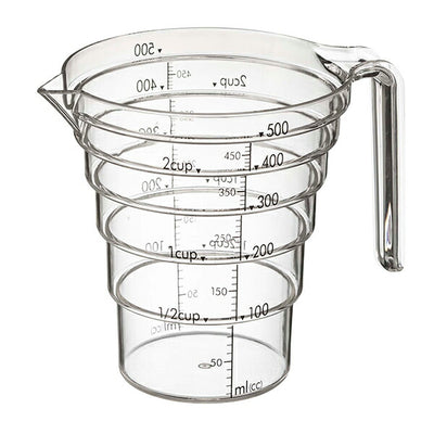 山崎実業 段々計量カップ レイヤー 500ML クリア 4903208025478 【品番：02547】