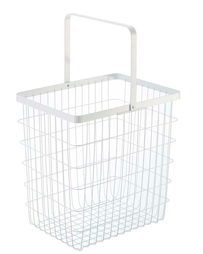 山崎実業 ランドリーワゴン+バスケット タワー ホワイト 4903208033510 【品番：03351】