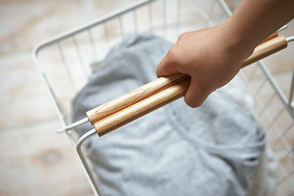 山崎実業 ランドリーワゴン+バスケット トスカ ホワイト 4903208033008 【品番：03300】●