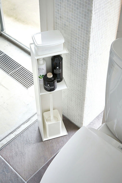 山崎実業 スリムトイレラック タワー ホワイト 4903208035095 【品番：03509】