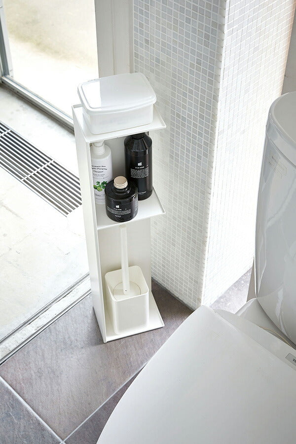 山崎実業 スリムトイレラック タワー ホワイト 4903208035095 【品番：03509】