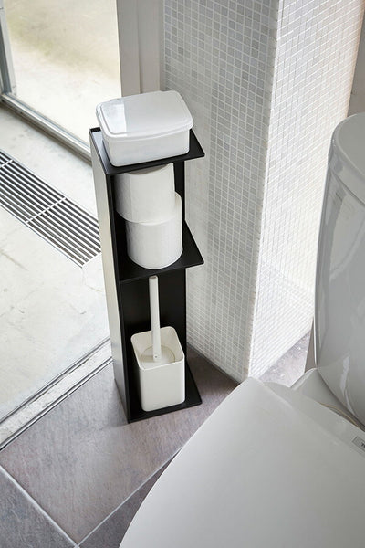山崎実業 スリムトイレラック タワー ブラック 4903208035101 【品番：03510】