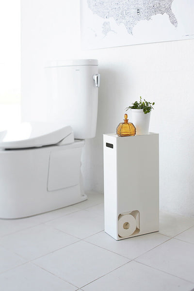 山崎実業 トイレットペーパーストッカー タワー ホワイト 4903208034555 【品番：03455】