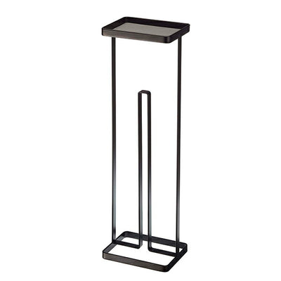 山崎実業 トレイ付きトイレットペーパースタンド タワー ブラック 4903208077408 【品番：07740】