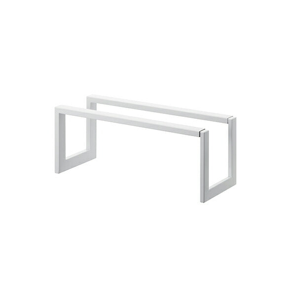 山崎実業 伸縮シューズラック ライン 1段 ホワイト 4903208031882 【品番：03188】●