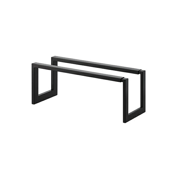 山崎実業 伸縮シューズラック ライン 1段 ブラック 4903208031899 【品番：03189】