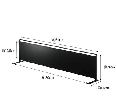 山崎実業 キッチン自立式スチールパネル タワー 横型 ブラック 4903208051279 【品番：05127】●