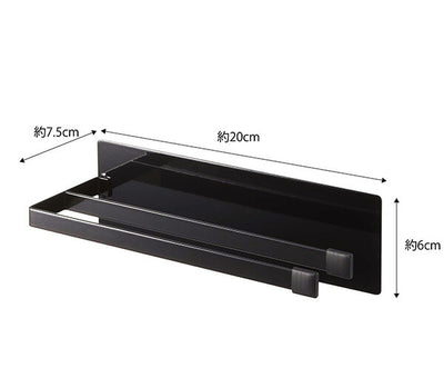 山崎実業 マグネット布巾ハンガー タワー スリム ブラック 4903208051439 【品番：05143】