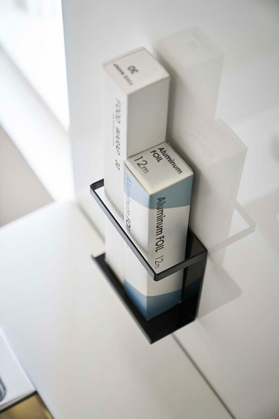 山崎実業 マグネットラップホルダー タワー スリム ブラック 4903208051453 【品番：05145】