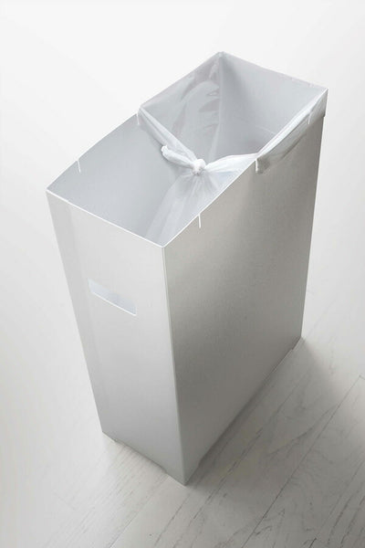 山崎実業 スリム蓋付きゴミ箱 タワー 2個組 ホワイト 4903208052054 【品番：05205】●