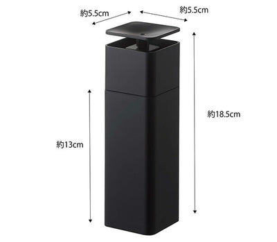 山崎実業 片手で出せるディスペンサー タワー ブラック 4903208052146 【品番：05214】