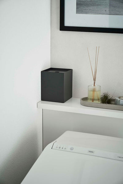 山崎実業 トイレットペーパーホルダー タワー 1ロール用 ブラック 4903208052290 【品番：05229】