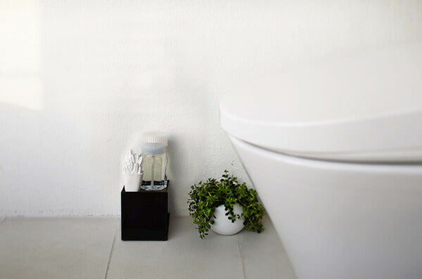 山崎実業 トイレットペーパーホルダー タワー 1ロール用 ブラック 4903208052290 【品番：05229】
