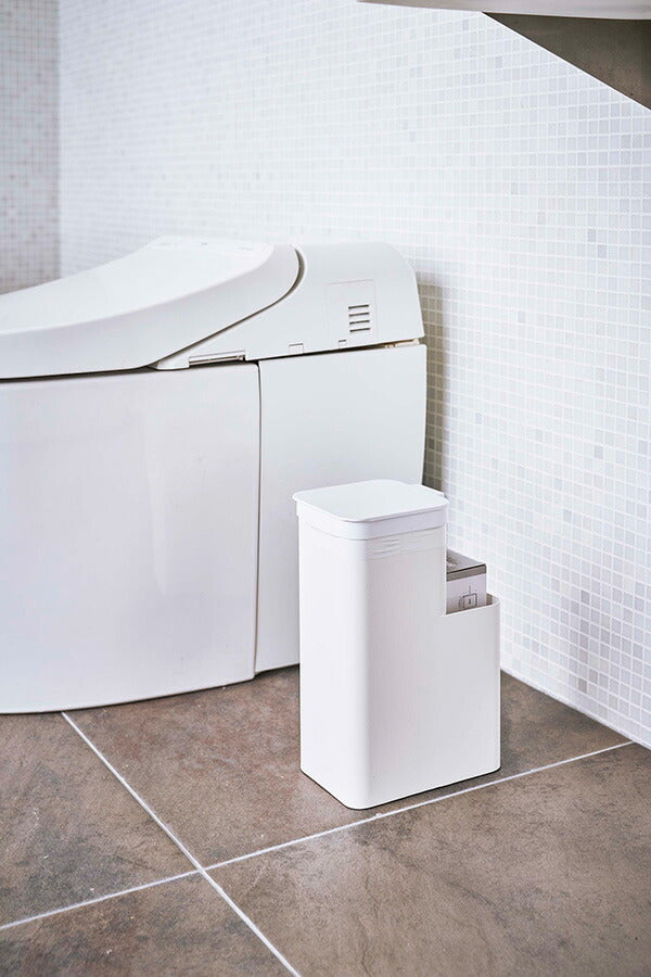 山崎実業 収納付きトイレポット タワー ホワイト 4903208052320 【品番：05232】●