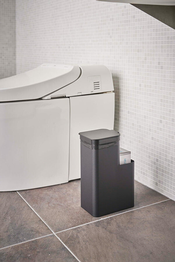 山崎実業 収納付きトイレポット タワー ブラック 4903208052337 【品番：05233】