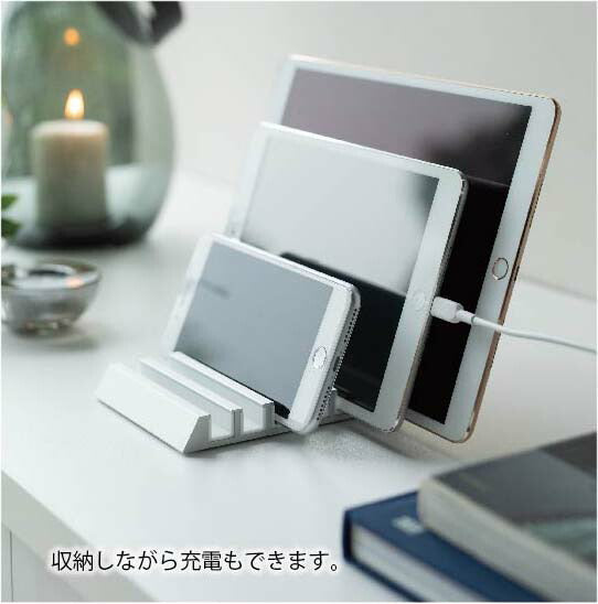 【メール便対応】山崎実業 タブレットスタンド タワー ブラック 4903208052757 【品番：05275】